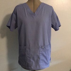 Landau Ceil Blue Scrub Top